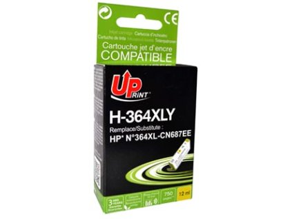 UPrint kompatibilní ink s CB325EE, CN687EE, HP 364XL, H-364XLY, yellow, 12ml, s čipem