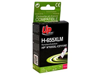 UPrint kompatibilní ink s CZ111AE, HP 655, H-655XLM, magenta, 750str., 12ml