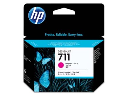 HP originální ink CZ135A, HP 711, magenta, 3x29ml, 3ks