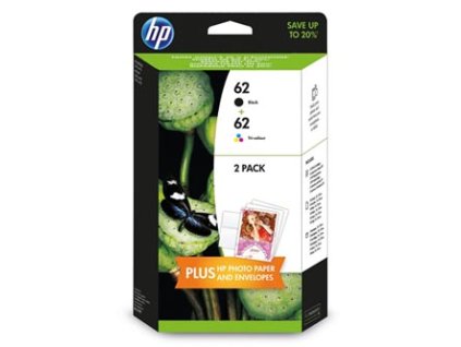 HP originální ink sada N9J71AE, HP 62, black/color, 200/165str., 4.4.2005ml, value pack