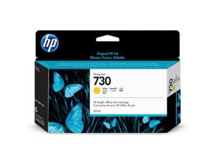 HP originální ink P2V64A, HP 730, yellow, 130ml