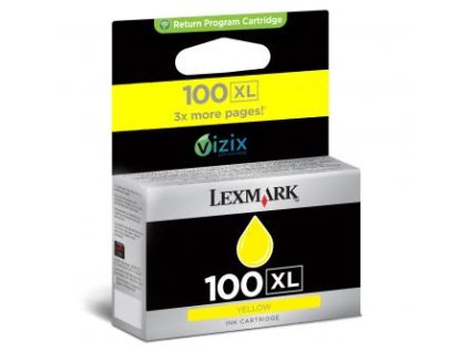 Lexmark originální ink 14N1071E, #100XL, yellow, return, 600str.