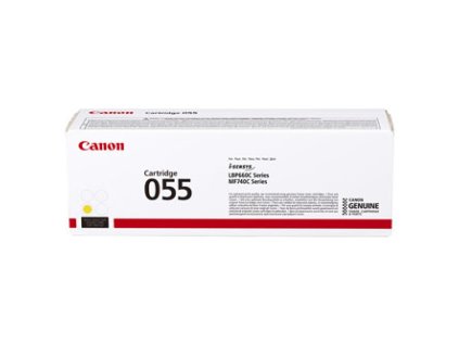 Canon originální toner 055 Y, 3013C002, yellow, 2100str.