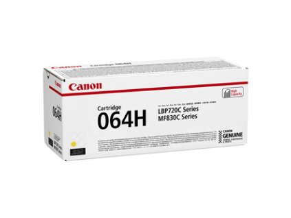 Canon originální toner 064 H Y, 4932C001, yellow, 10500str., high capacity