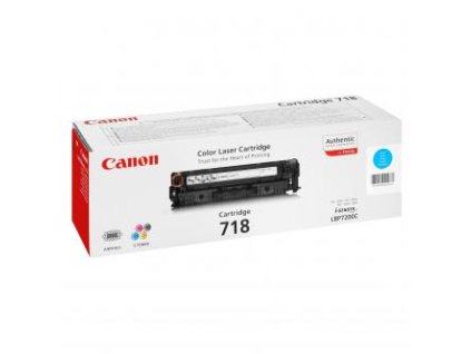 Canon originální toner 718 C, 2661B002, cyan, 2900str.