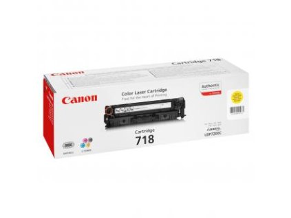 Canon originální toner 718 Y, 2659B002, yellow, 2900str.