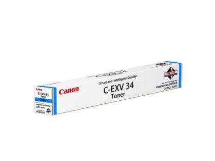 Canon originální toner C-EXV34 C, 3783B002, cyan, 19000str.