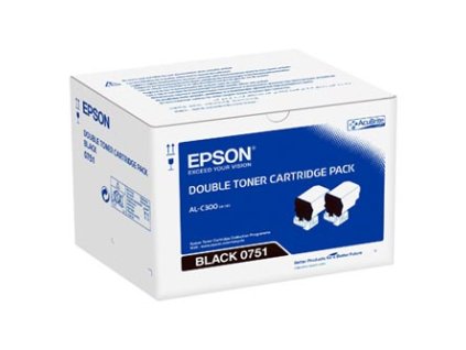 Epson originální toner C13S050751, black, 14600 (2x7300)str.