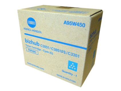 Konica Minolta originální toner A95W450, TNP-49C, cyan, 12000str.