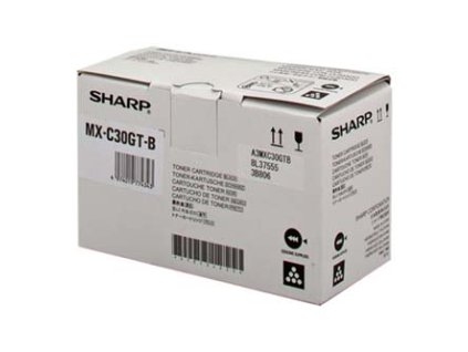 Sharp originální toner MX-C30GTB, black, 6000str.