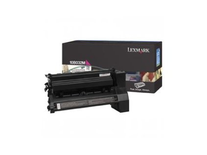 Lexmark originální toner 10B032M, magenta, 15000str.