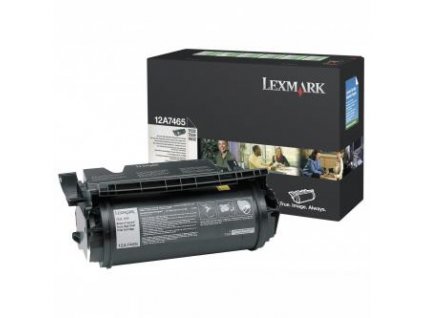 Lexmark originální toner 12A7465, black, 32000str., return