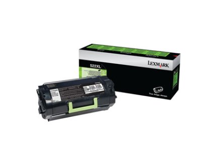 Lexmark originální toner 52D2X0L, 522XL, black, 45000str., pro štítky, extra high capacity, return