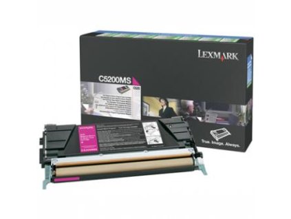 Lexmark originální toner C5200MS, magenta, 1500str., return
