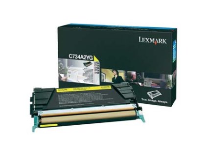 Lexmark originální toner C734A2YG, yellow, 6000str.