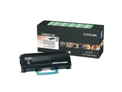 Lexmark originální toner X463X11G, black, 15000str., return