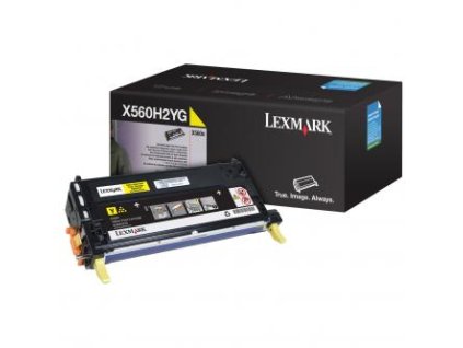 Lexmark originální toner X560H2YG, yellow, 10000str.