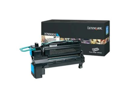 Lexmark originální toner X792X2CG, cyan, 20000str., extra high capacity