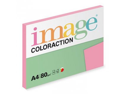 Xerografický papír Coloraction, Coral, A4, 80 g/m2, středně růžový, 100 listů, vhodný pro inkoustový tisk