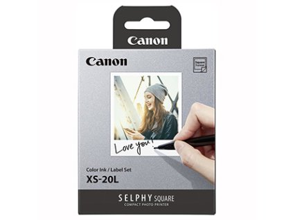 Canon XS-20L papír + ink, XS-20L, foto papír, samolepící, 4119C002, bílý, 20 ks, termosublimační,Canon SELPHY Square QX10