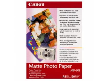 Canon Matte Photo Paper, MP-101 A4, foto papír, matný, 7981A005, bílý, A4, 170 g/m2, 50 ks, inkoustový