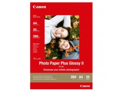 Canon Photo Paper Plus Glossy, PP-201 A4, foto papír, lesklý, 2311B019, bílý, A4, 260 g/m2, 20 ks, inkoustový