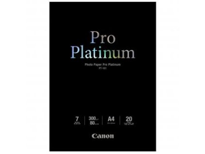 Canon Photo Paper Pro Platinum, PT-101 A4, foto papír, lesklý, 2768B016, bílý, A4, 300 g/m2, 20 ks, inkoustový