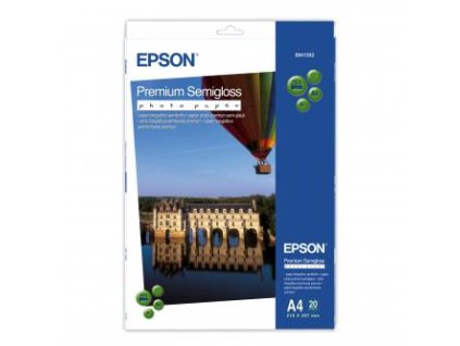 Epson Premium Semigloss Photo Paper, C13S041332, foto papír, pololesklý, bílý, Stylus Photo 880, 2100, A4, 251 g/m2, 20 ks, inkous
