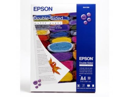 Epson Double-Sided Matte Paper, bílá, 50, ks oboustranný tisk, C13S041569, pro inkoustové tiskárny, 210x297mm (A4), A4, 178 g/m2,