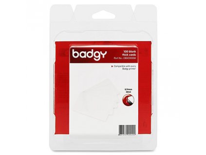 Badgy karty pro potisk, bílé, 0.76mm, baleno po pro tiskárnu karet Badgy