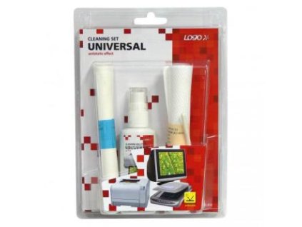 Čisticí sada univerzální, rozprašovač 50ml, 10 ubrousků, 3 aplikátory, Logo