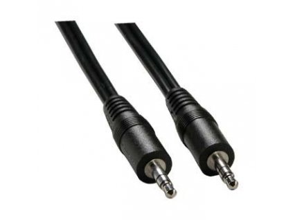 Audio kabel Jack (3.5mm) samec - Jack (3.5mm) samec, 1.5m, černý