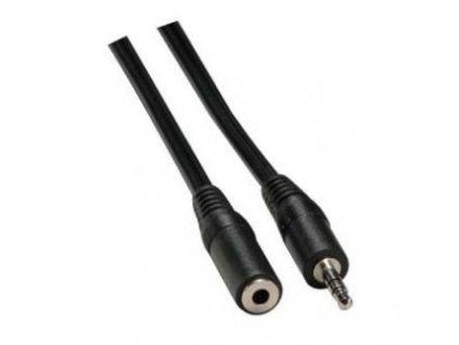 Prodlužovací audio kabel Jack (3.5mm) samec - Jack (3.5mm) samice, 10m, černá
