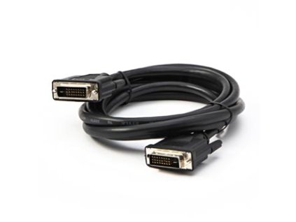Video kabel DVI (24+1) samec - DVI (24+1) samec, Dual link, 2m, stíněný, černý, Logo blistr