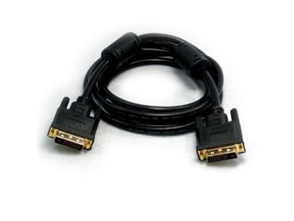 Video kabel DVI (24+1) samec - DVI (24+1) samec, Dual link, 10m, zlacené konektory, stíněný, černá
