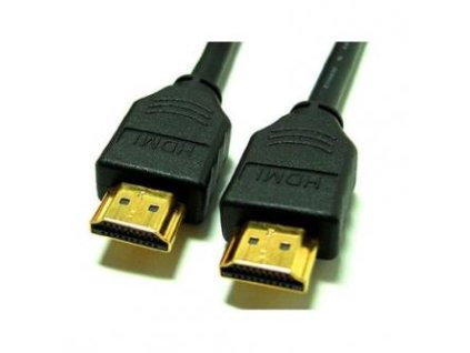 Video kabel HDMI samec - HDMI samec, HDMI 1.4 - High Speed with Ethernet, 1m, pozlacené konektory, černá