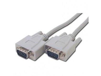 Video kabel VGA (D-sub) samec - VGA (D-sub) samec, 3m, šedý