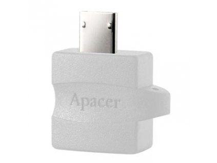 Apacer USB redukce (2.0), USB A samice - microUSB samec, bílá