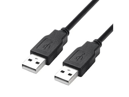 USB kabel (2.0), USB A samec - USB A samec, 1.8m, černý, High Speed