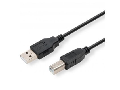 Logo USB kabel (2.0), USB A samec - USB B samec, 1.8m, černý