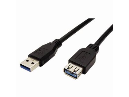 USB prodlužka (3.0), USB A samec - USB A samice, 1.8m, černá