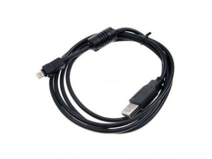 Logo USB kabel (2.0), USB A samec - 12-pin samec, 1.8m, černý, blistr, OLYMPUS