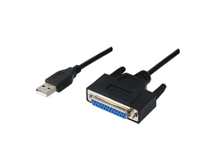 USB redukce IEEE 1284, USB A samec - DB25 samice, na paralelní port