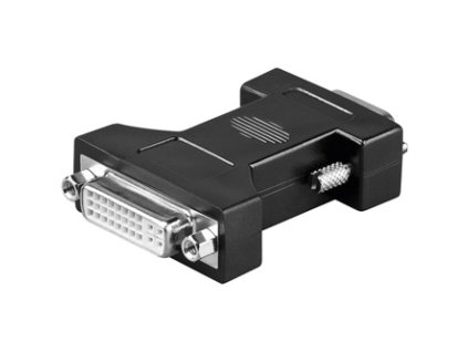 Video redukce, VGA (D-Sub) samec - DVI (24+5) samice, černá, Logo blistr