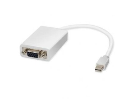 Video převodník, mini DisplayPort samec - VGA (D-sub) samice, bílá