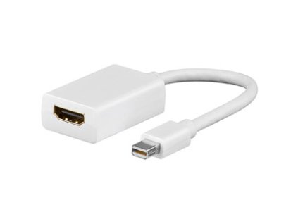 Video převodník, mini DisplayPort samec - HDMI samice, HDMI 1.3 - Standard, bílý, Logo blistr