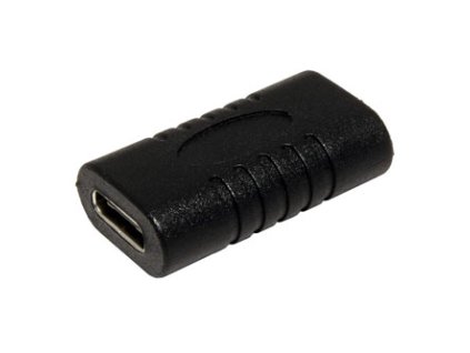 USB spojka, (3.1), USB C samice - USB C samice, černá, plastic bag