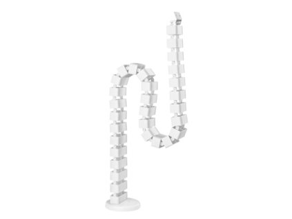 Organizér kabelů, husí krk, bílý, 1.3mm, pro výškově nastavitelné stoly, Powerton