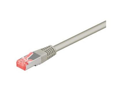 Síťový LAN kabel S/FTP patchcord, Cat.6, RJ45 samec - RJ45 samec, 7 m, stíněný, LSOH, šedý, economy
