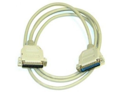 Datový kabel paralelní, DB25 samec - DB25 samec, 2 m, LAPLINK, křížený, šedý, baleno v sáčku